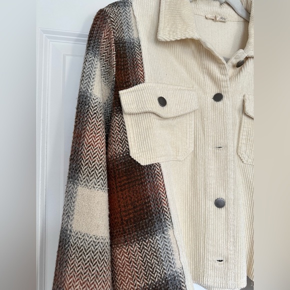 Plaid and Corduroy Mystree Jacket NWOT - Picture 2 of 5